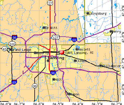 east lansing mi zip code map East Lansing Michigan Mi Profile Population Maps Real Estate east lansing mi zip code map