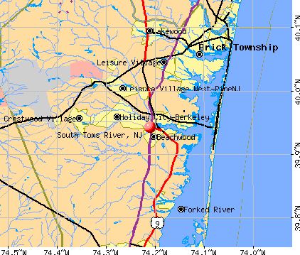 South Toms River, NJ map