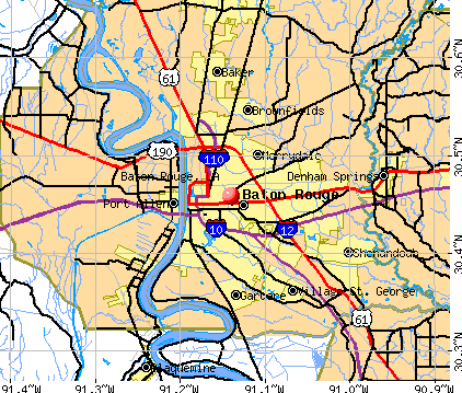 Baton Rouge, LA map