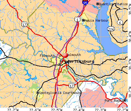 Falmouth, VA map