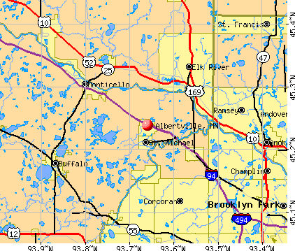 Albertville, MN map