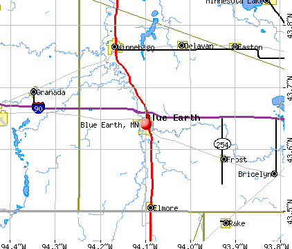 Blue Earth, MN map
