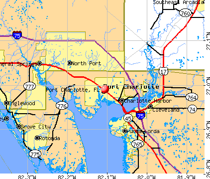 Port Charlotte, FL map