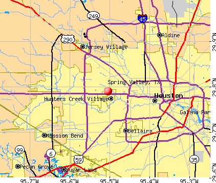 Spring Valley, TX map