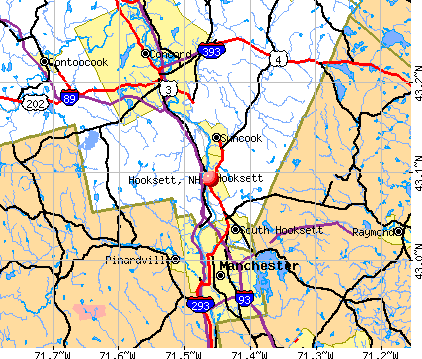 Hooksett, NH map