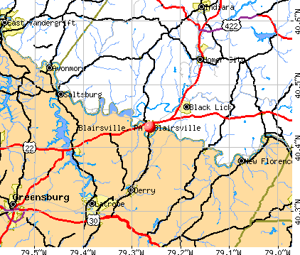 Blairsville, PA map