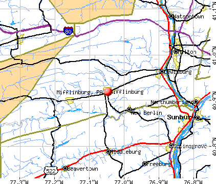 Mifflinburg, PA map