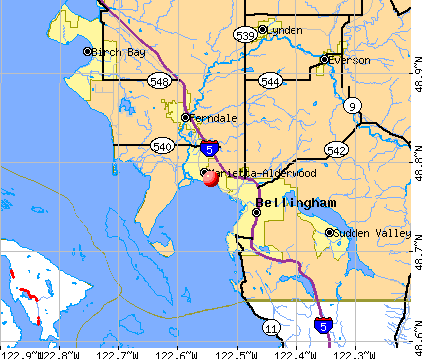 Marietta-Alderwood, WA map