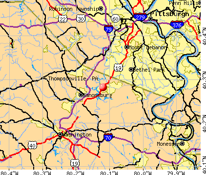 Thompsonville, PA map