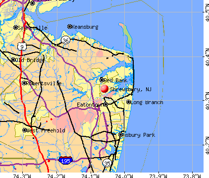 Shrewsbury, NJ map