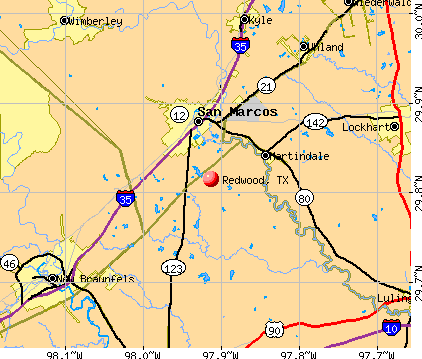 Redwood, TX map