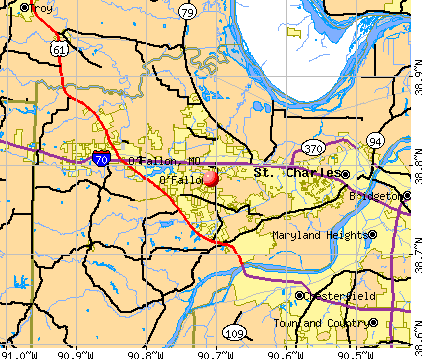 O'Fallon, MO map