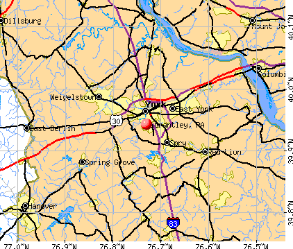 Grantley, PA map