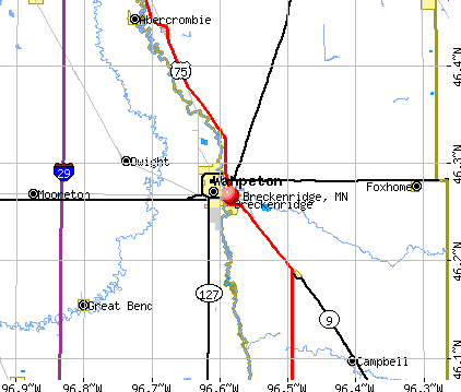 Breckenridge, MN map