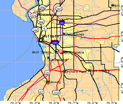 West Seneca, NY map