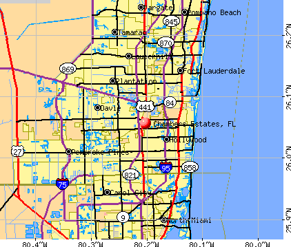 Chambers Estates, FL map