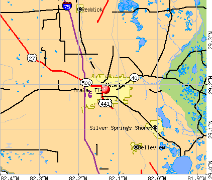 Ocala, FL map