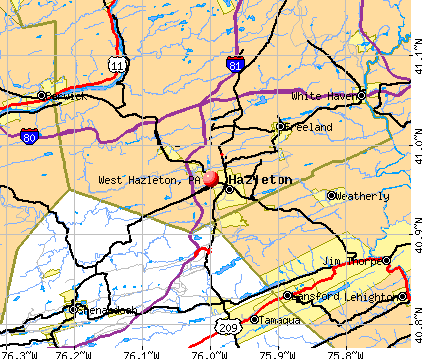 West Hazleton, PA map