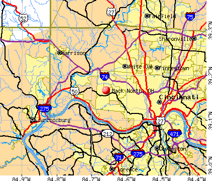 Mack North, OH map