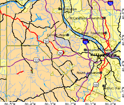 Imperial-Enlow, PA map