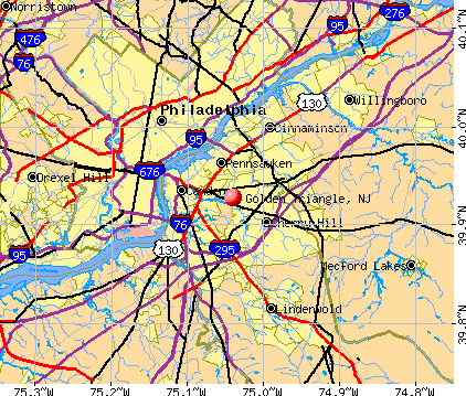 Golden Triangle, NJ map