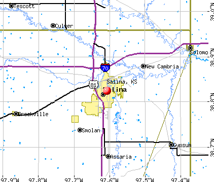 Salina, KS map