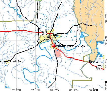 Selmont-West Selmont, AL map
