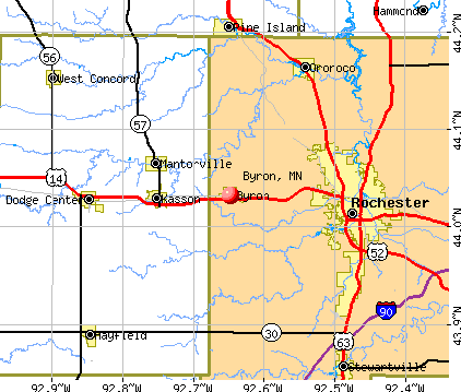 Byron, MN map