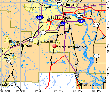 Parkers-Iron Springs, AR map