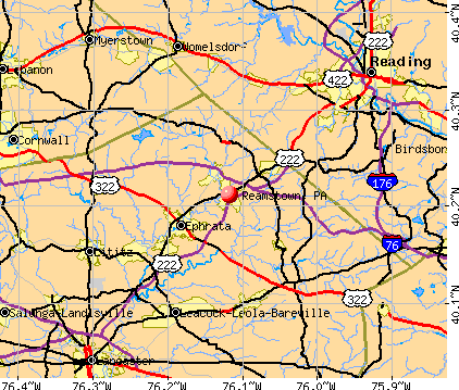 Reamstown, PA map