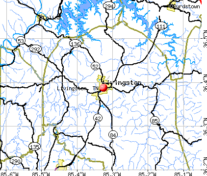 Livingston, TN map