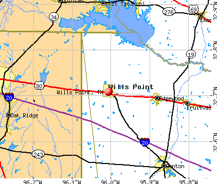 Wills Point, TX map