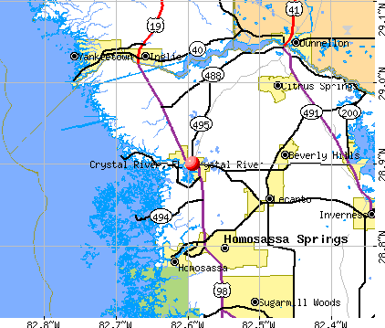Crystal River, FL map