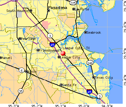 League City, TX map