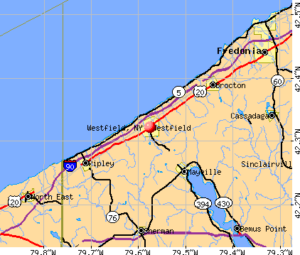 Westfield, NY map
