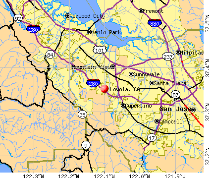 Loyola, CA map