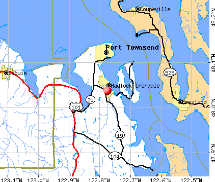 Port Hadlock-Irondale, WA map