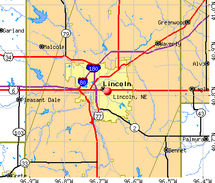 Lincoln, NE map