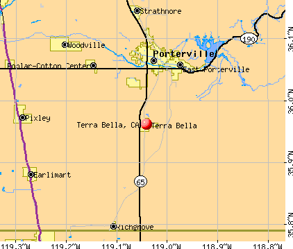 Terra Bella, CA map