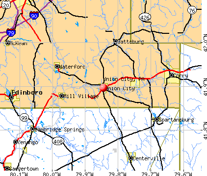 Union City, PA map