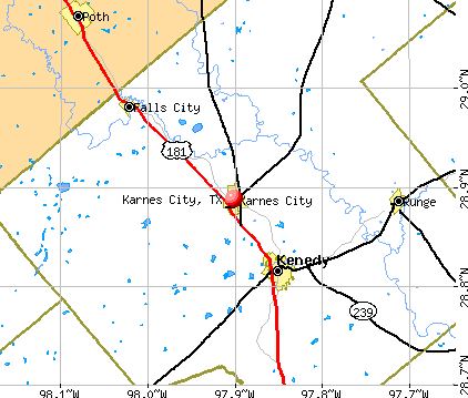 Karnes City, TX map