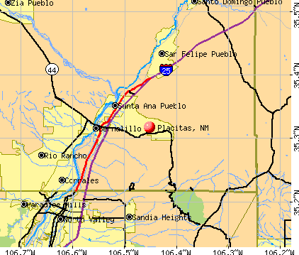 Placitas, NM map