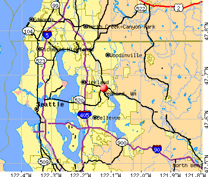 Redmond, WA map