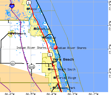 Indian River Shores, FL map