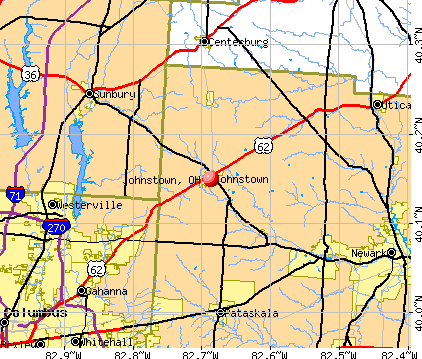 Johnstown, OH map