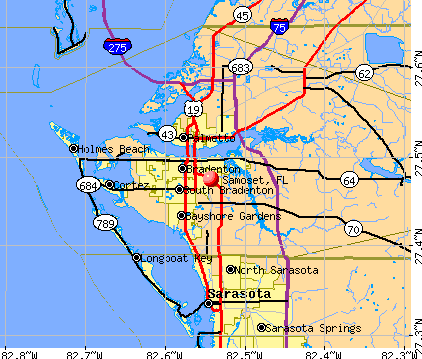 Samoset, FL map