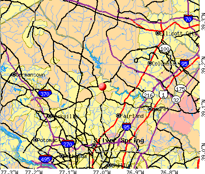 Ashton-Sandy Spring, MD map