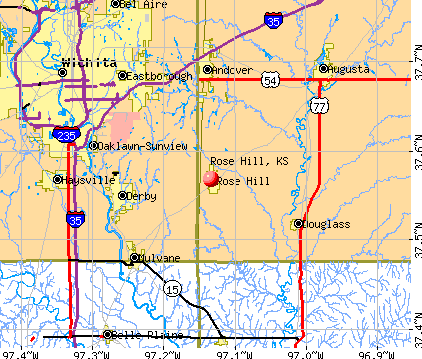 Rose Hill, KS map