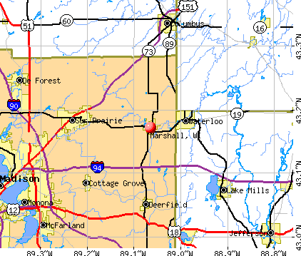 Marshall, WI map