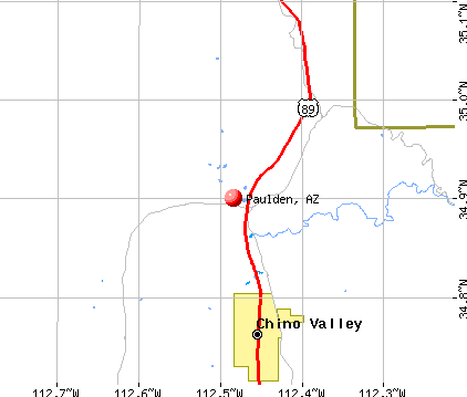 Paulden, AZ map